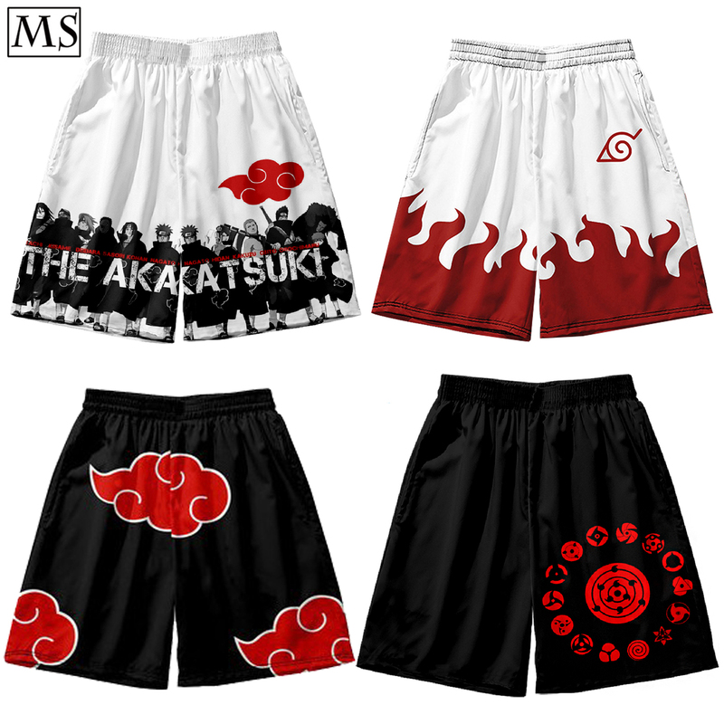 Naruto Collaboration Shorts Akatsuki Kakashi Itachi Five-Point Casual Beach Shorts Vacation Unisex