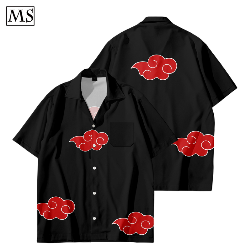 Naruto Shirt Akatsuki Clothing Uchiha Itachi Sharingan Pain Summer Men's Fashion Casual Cardigan