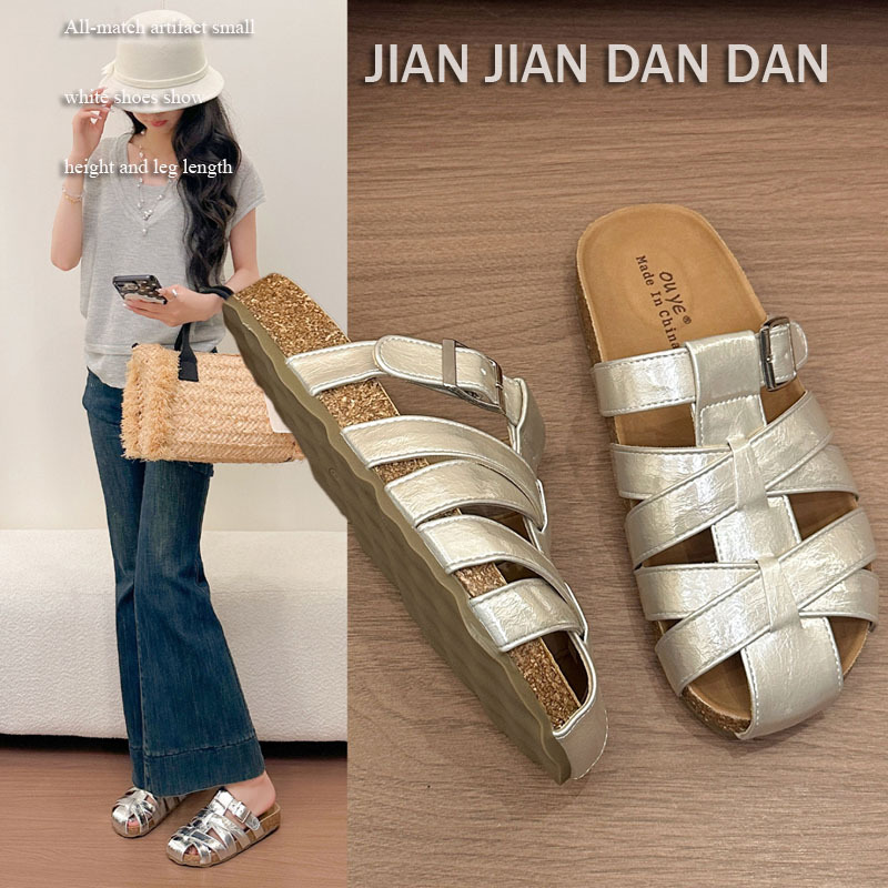 Popular Thick-Soled Birkenstock-Style Clogs for Women, Summer 2026 New Model, Hollow Breathable Slip-On Sandals