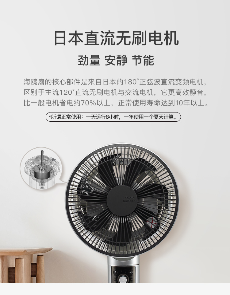 quạt nước sunhouse Nhật Bản kamomefan siêu yên tĩnh điện quạt bàn sàn quạt tự động lắc đầu lưu thông không khí nhà 201 quạt trần điện cơ thống nhất