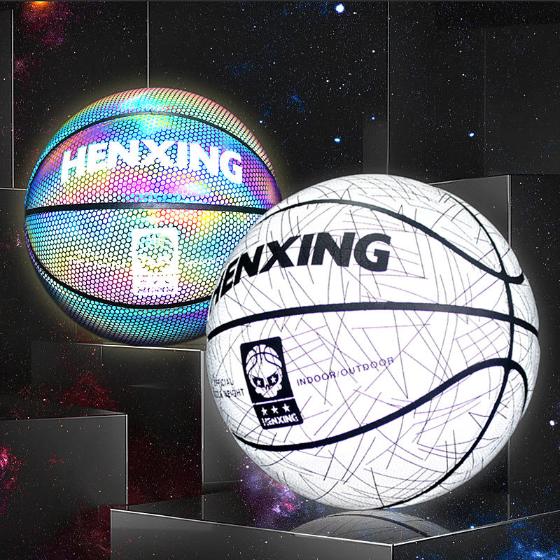Reflective basketball luminous Starry Sky Cool 7 Limited adult PU Net red basketball gift student Children 5