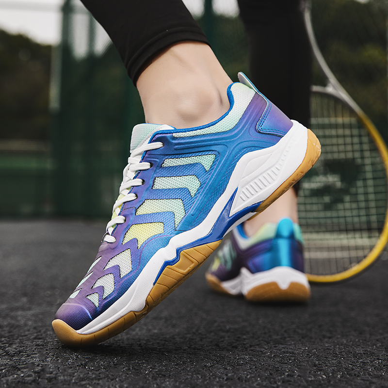 Professional damping anti-slip Badminton Shoes Bull bottom male and female Children's section Foreign trade Large scale Code Table tennis Tennis Volleyball Shoes