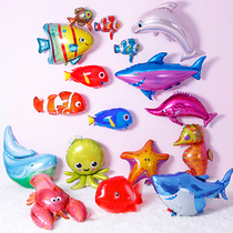 Undersea Fish Animal Marine Series Dolphin Shark Aluminum Balloon Shopping Mall Aquarium Activities Decoration