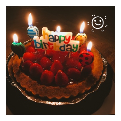 Cartoon Happy Birthday Candle Creative Romantic Digital Children