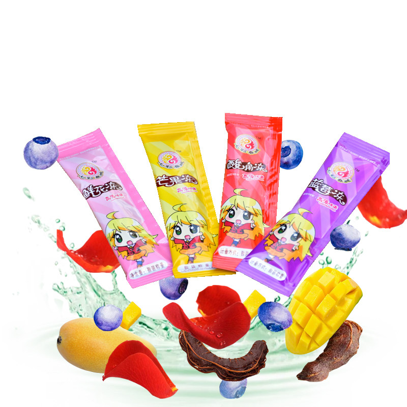 Colorful Spring City Yunnan nineteen strange acid horn jelly strips 5000g multi-flavor children's snacks