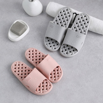 Bathroom slippers Anti-slip bath Leaks Woman Summer Cave Cave Shoes Men Indoor Soft Bottom Hollowed-out Home Lovers Cool Slippers