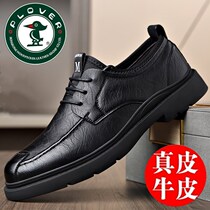 Woodpecker Birds Mens Shoes Fall New Leather Shoes Mens Han Prints Business Casual Shoes Sons Heightening Shoes Retro Inn Shoe