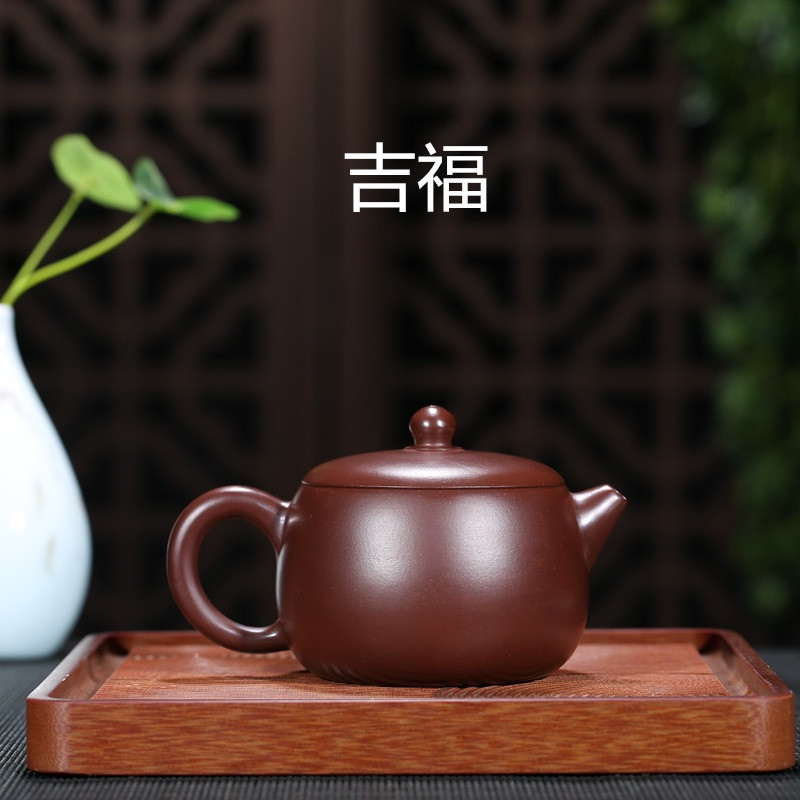 Lixing Purple Sand Pot Pure Total Handmade Gifu Pot Raw Mine Purple Zhu Pot Photoinstrumental In 230cc Yan Li Porcelain Clay Pot