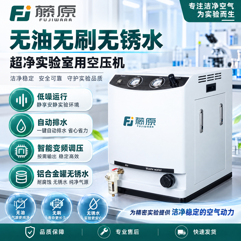 Fujiwara Oil-Free Silent Permanent Magnet Variable Frequency Air Compressor Air Compressor Pump Small Box-Type Brushless Air Pump
