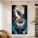 Бриллиантовая живопись 2024 Новый Diamond Dragon New Year Past