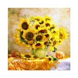 2023 Новый ресторан европейский стиль подсолнечник цветочный ромба картину 5D Diamond Dot Dot Diamond Stitch Living Room Sun Flower