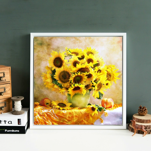 2023 Новый ресторан европейский стиль подсолнечник цветочный ромба картину 5D Diamond Dot Dot Diamond Stitch Living Room Sun Flower