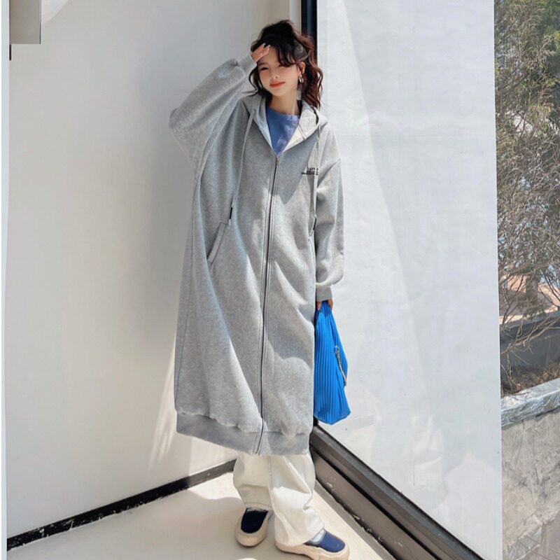 Large size maternity clothes autumn and winter maternity coat maternity sweater maternity autumn sweater mid-length plus velvet thick long skirt