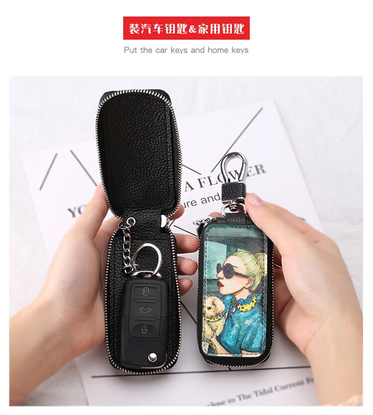Tide thương hiệu túi chìa khóa túi xách nữ Hàn Quốc dễ thương mini đa chức năng hộ gia đình phổ quát túi lưu trữ ví da nữ