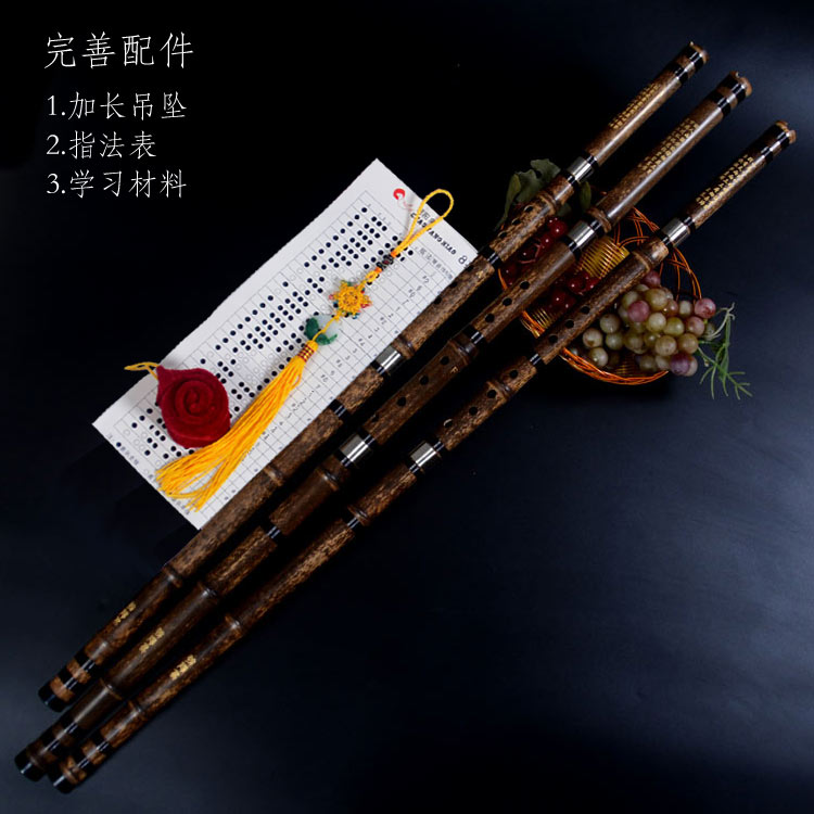 Jade screen Chaoyang Bird brand 3 Purple Bamboo Eight Holes Xiao Musical Instrument Boutique Playing A Tune F Tune F Tune 8 Holes To Send Boxes