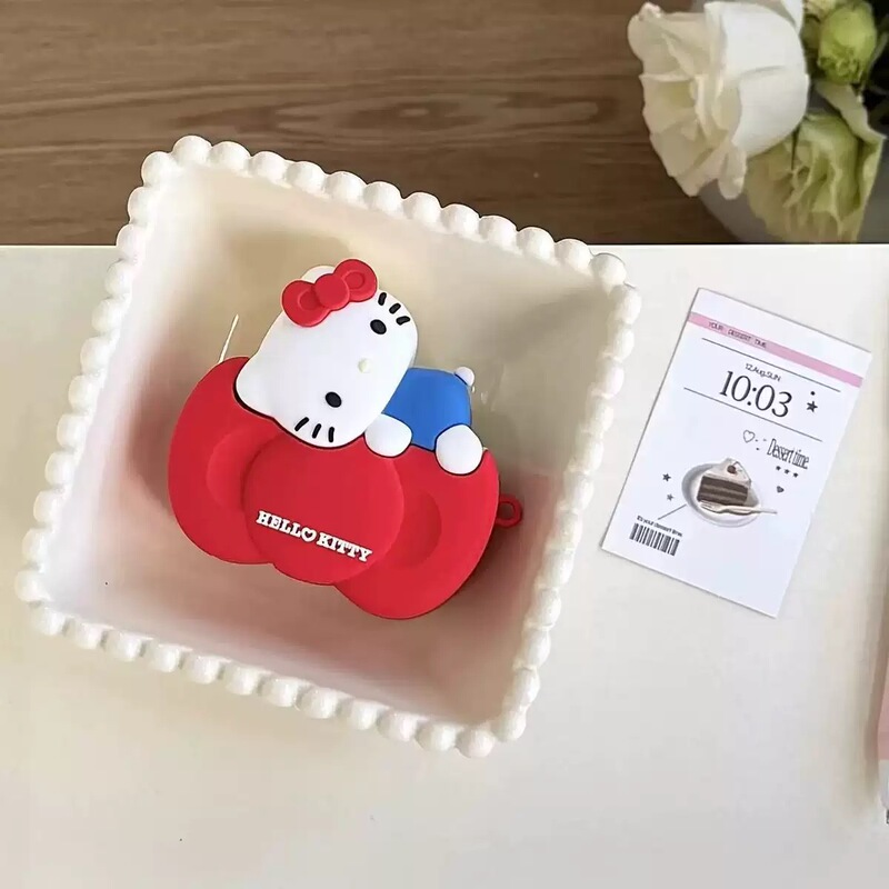 The Bow-Decorated Kt Is Suitable for Weak Water Resistant Ceramics Glass X Earphone Cases, Rose Ceramics Glass Wireless Bluetooth Protective Shell, New Soft Model, Trendy Cute 3D Design for Men and Women