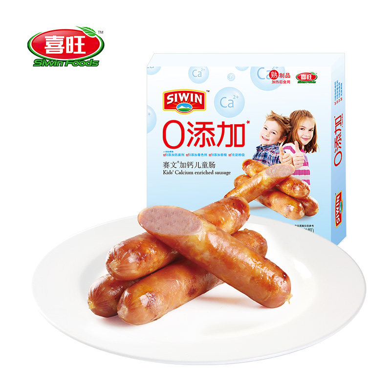 Happy 0 added calcium and children intestines No Add meaty Volcano Chiishi Grilled Sausage Hot Dog Sausage Pure Pork