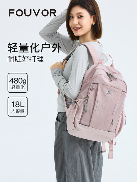 Firefox New Backpack for Female College Students, Large Capacity, Lightweight Backpack, Outdoor Computer Travel Versatile Women's Bag