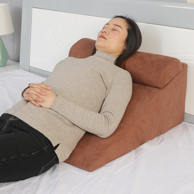 Bedridden elderly backrest pad elderly patient bed half sitting and half lying bedsore decompression triangle position pad nursing supplies