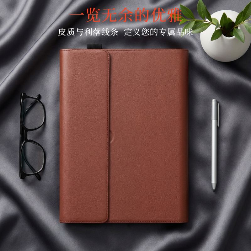 Suitable for Microsoft Surface Pro12 Protective Case Genuine Leather 7+ Case 4/5/6 Tablet Computer Bag Soft Case Go2 Keyboard Leather Case Two-In-One Pro5 Full-Cover Inner Case Pro11 Cowhide