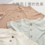 Детское летнее ультратонкее боди подходит для мужчин и женщин для девочек, летняя дышащая пижама, короткий рукав