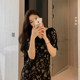2020 new Korean version of feminine temperament celebrity V-neck slim mid-length lace bag hip mermaid skirt dress