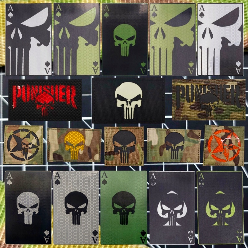 Highly Reflective Punisher Velcro Badge Tactical Vest Helmet Morale Patch Personalized Armband Outdoor Clothing Hat Bag Sticker Highly Reflective Punisher Velcro Badge Tactical Vest Helmet Morale Patch Personalized Armband Outdoor Clothing Hat Bag Sticker