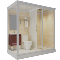 Integral shower room Integrated toilet Wet and dry separation Household hotel simple bathroom with toilet squat pit