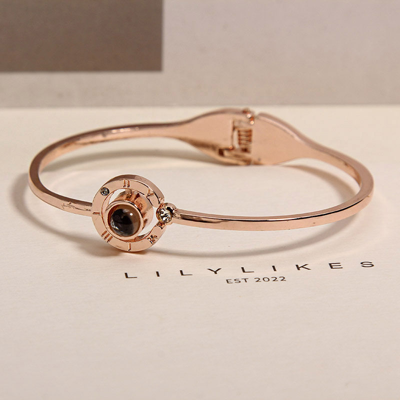 100 Languages I Love You Projection Bracelet Light Luxury Rose Gold Niche Design Commemorative Confession Gift Bracelet 100 Languages I Love You Projection Bracelet Light Luxury Rose Gold Niche Design Commemorative Confession Gift Bracelet