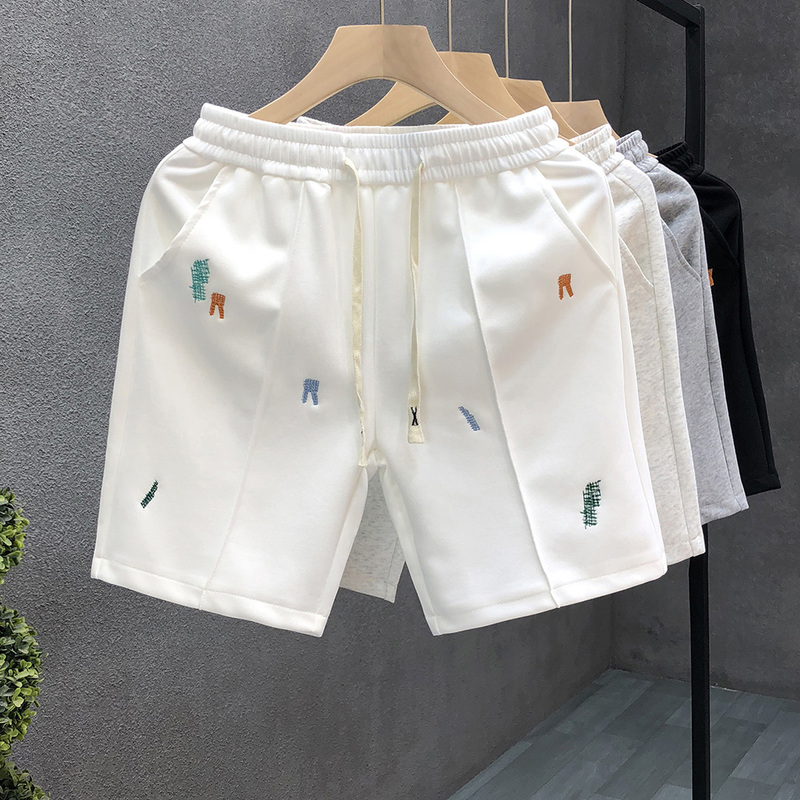 Trendy Embroidered Casual Shorts for Men, Straight-Leg Five-Point Pants, 2026 Summer New Men's Sports Beach Shorts Trendy Embroidered Casual Shorts for Men, Straight-Leg Five-Point Pants, 2026 Summer New Men's Sports Beach Shorts