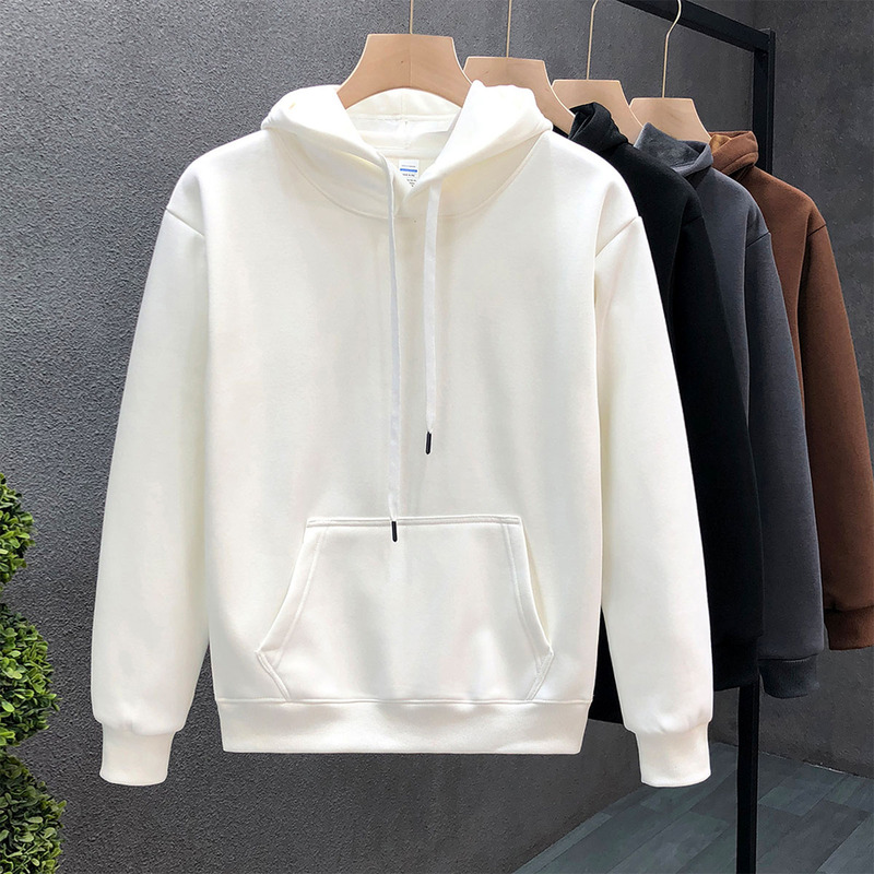 Casual American Retro Hooded Sweatshirt for Men, Pure Color Fleece-Lined Long-Sleeved Jacket, 2026 Autumn and Winter New Style Autumn Top Casual American Retro Hooded Sweatshirt for Men, Pure Color Fleece-Lined Long-Sleeved Jacket, 2026 Autumn and Winter New Style Autumn Top