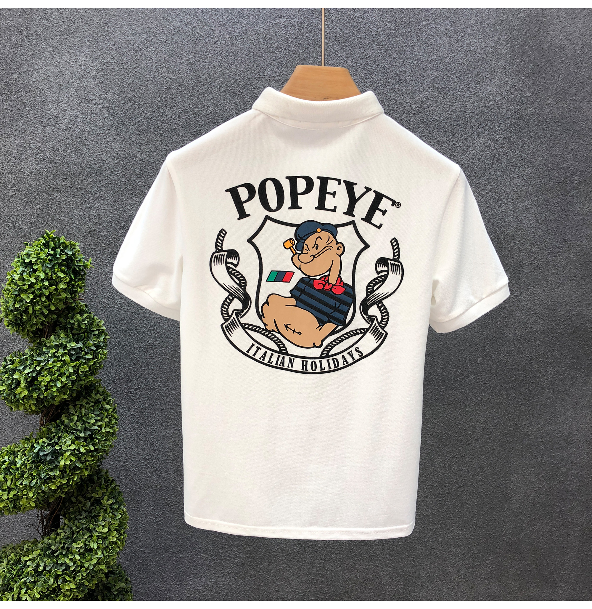 Cartoon printed Polo shirt, t-shirt, trendy brand, youth 2023 summer new men's short collar and half sleeved_voghion.com