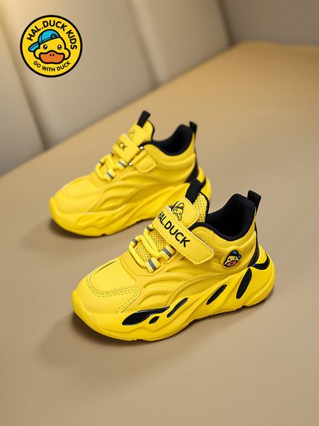 Little Yellow Duck Children's Shoes Boys' Sports Shoes 2026 New Autumn Leather Waterproof Boys' Trendy Running Shoes Kids' Shoes