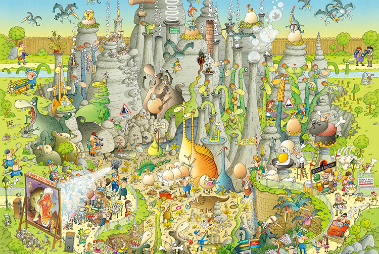 300 500 1000 wooden puzzle large adult pressure reduction children's puzzle dinosaur park