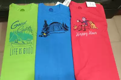 (Shi Jia) Life is Good Peru men's short sleeve round neck T-shirt spot American Cotton