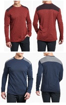 (Shi Jia) Kuhl 7273 Vendetta Crew men organic cotton blend winter long sleeve T-shirt