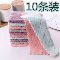 Dishwashing cloth rag household non-oil non-hair loss water absorption kitchen towel small household cleaning go to linseed cloth wipe 