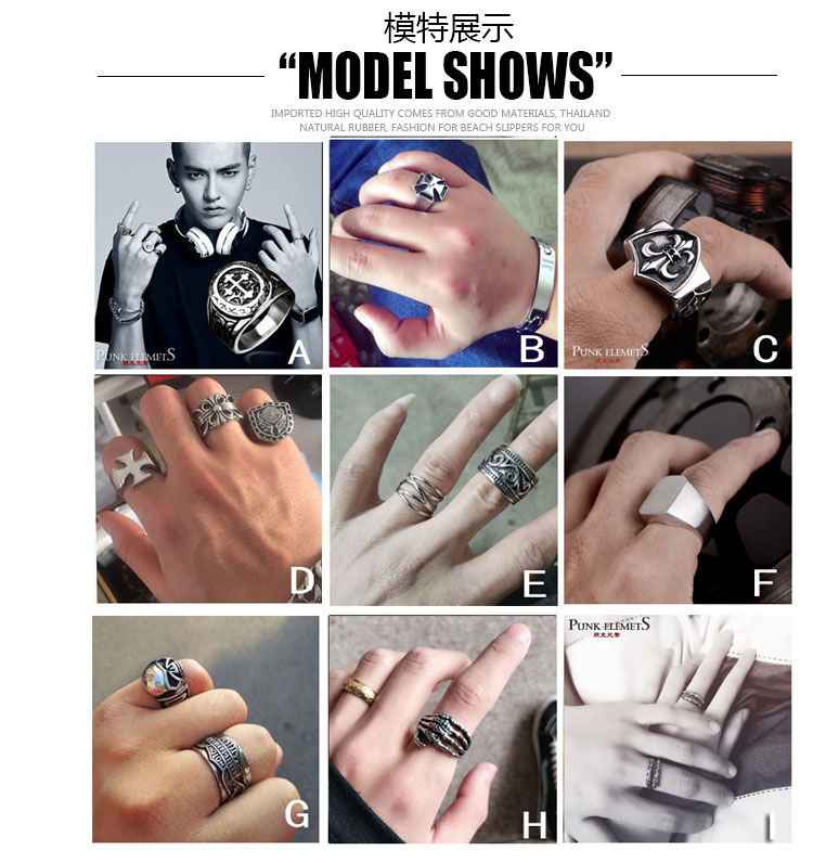Bague homme PUNK ELEMENTS en Acier au titane - Ref 3088117 Image 10