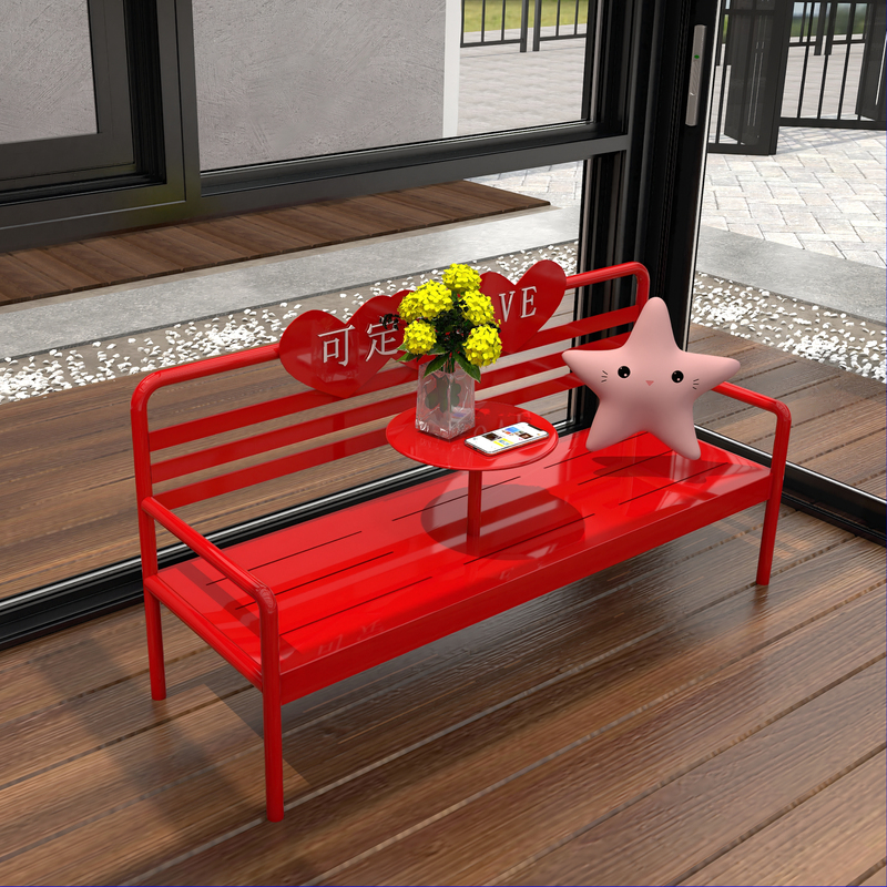 Ins Korean Outdoor Benches, Park Benches, Milk Tea and Coffee Shop Benches, Gym Rest Benches, Shopping Mall Iron Art Chairs