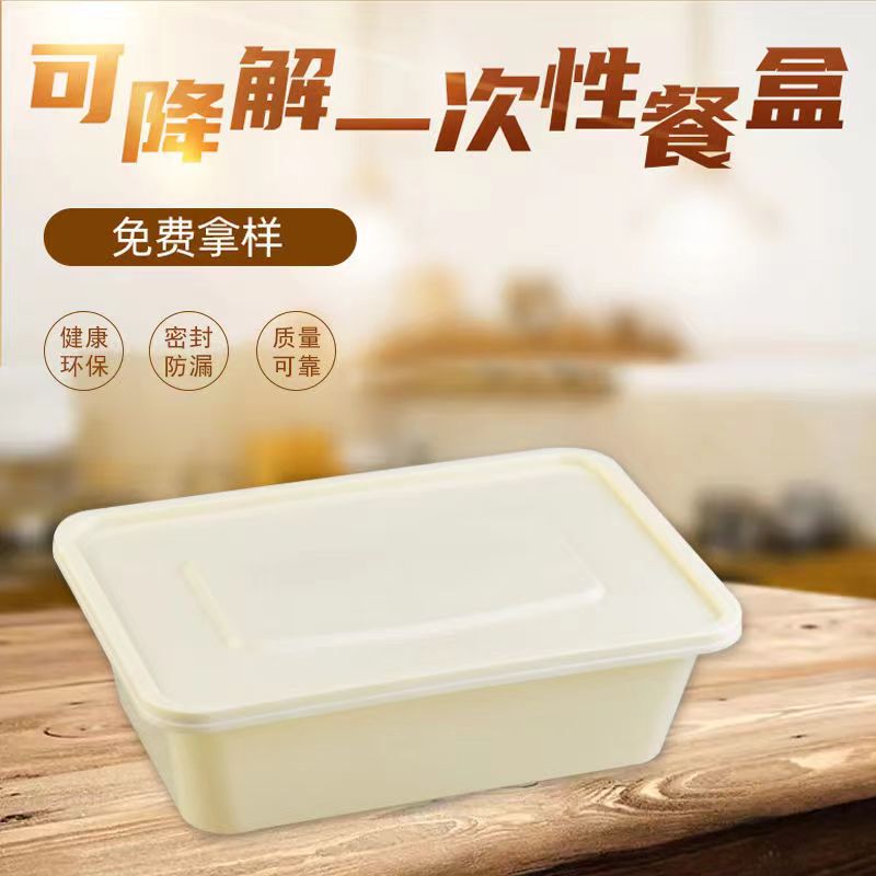 Anaerobic Disposable Lunch Box, Takeaway Packaging Box, Biodegradable Fast Food Box, Corn Starch Rectangular Fruit Lunch Box Anaerobic Disposable Lunch Box, Takeaway Packaging Box, Biodegradable Fast Food Box, Corn Starch Rectangular Fruit Lunch Box