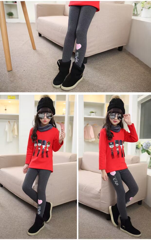 Quần áo trẻ em nữ 2018 cộng với quần legging nhung dày Quần trẻ em mặc cotton trong quần ấm cho trẻ em mùa đông quần nỉ bé gái