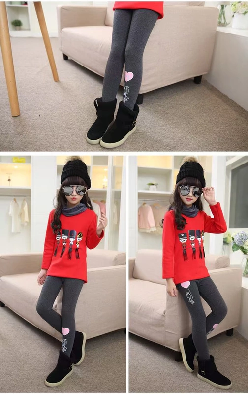 Quần áo trẻ em nữ 2018 cộng với quần legging nhung dày Quần trẻ em mặc cotton trong quần ấm cho trẻ em mùa đông thời trang bé gái