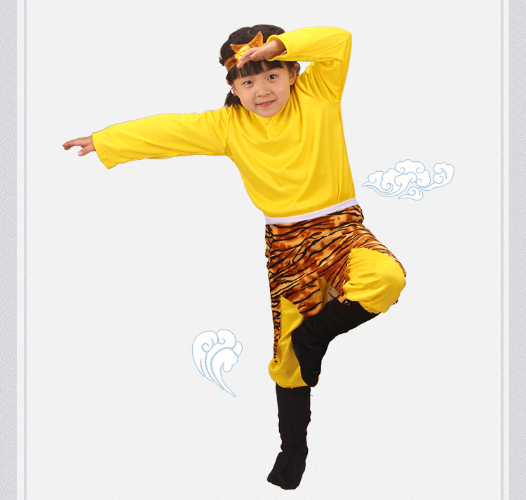 Hành trình về phương Tây của trẻ em, Trang phục Dasheng của Qiti, Tang Yi, Bậc thầy, Bốn người đàn ông, Tôn Ngộ Không, Nhẫn Tám Lợn, Trang phục Satay đồ trẻ em