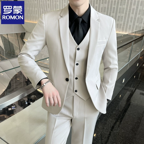 Классический костюм для отдыха, пиджак классического кроя, свадебное платье, облегающий крой