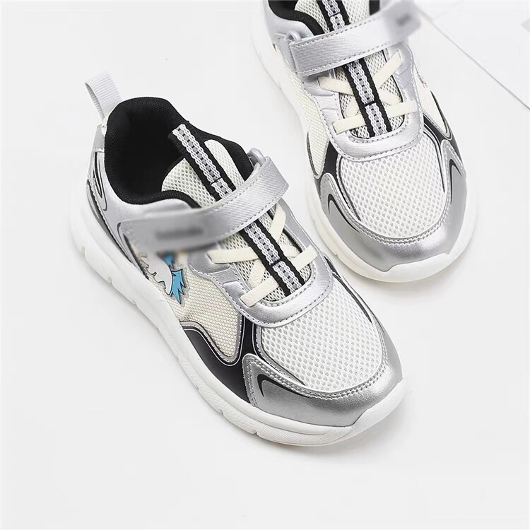 Ba Boys' Shoes Single Mesh Shoes Breathable Children's Lightweight Running Sneakers for Primary School Students