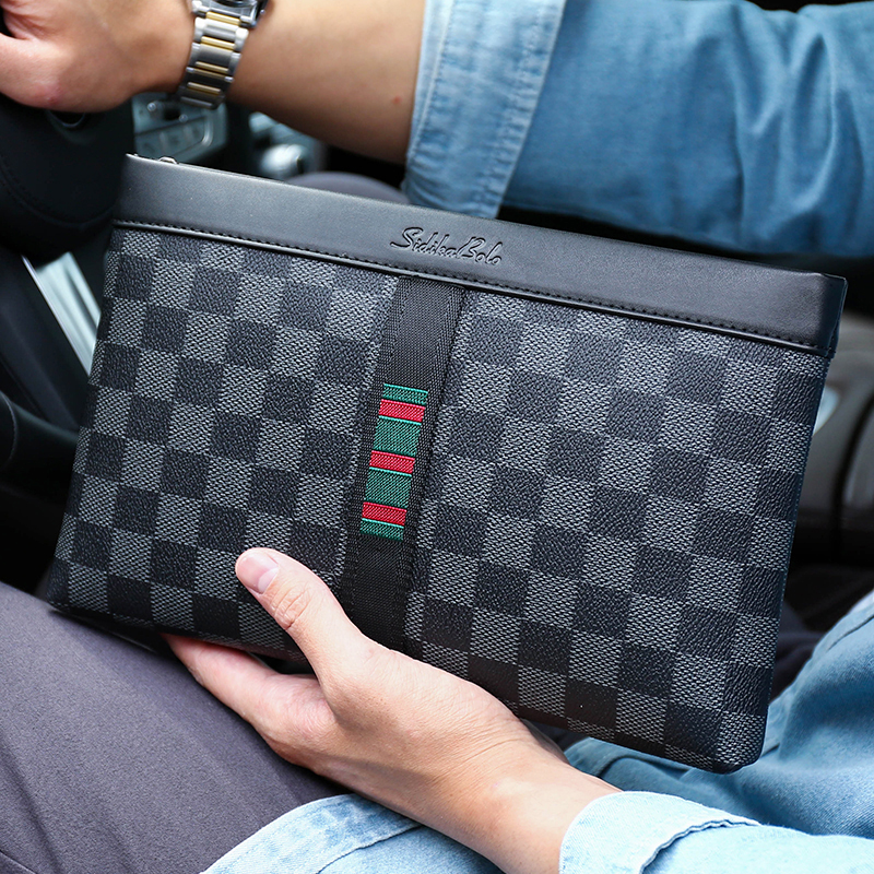 Brands Straight Sales Men's Hands With Bag Fashion Handbags Men's Bags New Business Casual Hand Grip Bags Big Capacity Clips Men