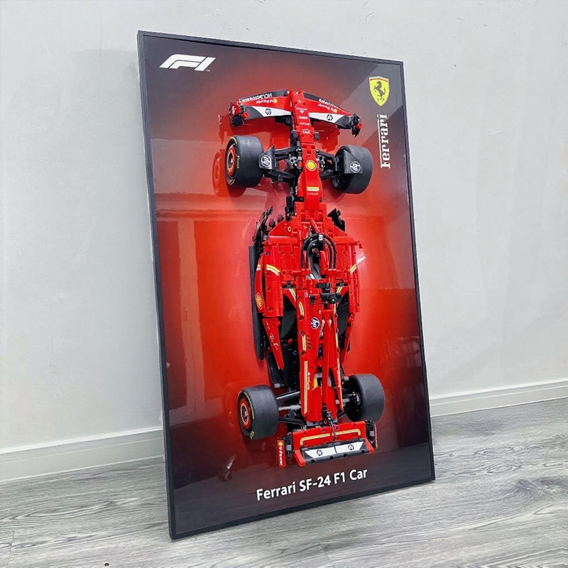 Suitable for Lego 42207 Ferrari F1 Red Bull 44206 Formula Racing Car Building Blocks Wall Frame Display Board Suitable for Lego 42207 Ferrari F1 Red Bull 44206 Formula Racing Car Building Blocks Wall Frame Display Board