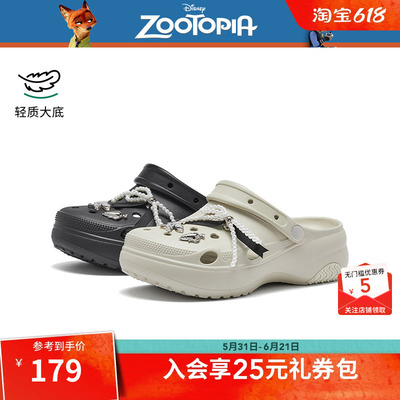 Дисней, тапочки в стиле Crocs на платформе, летние мюли, 2026 года