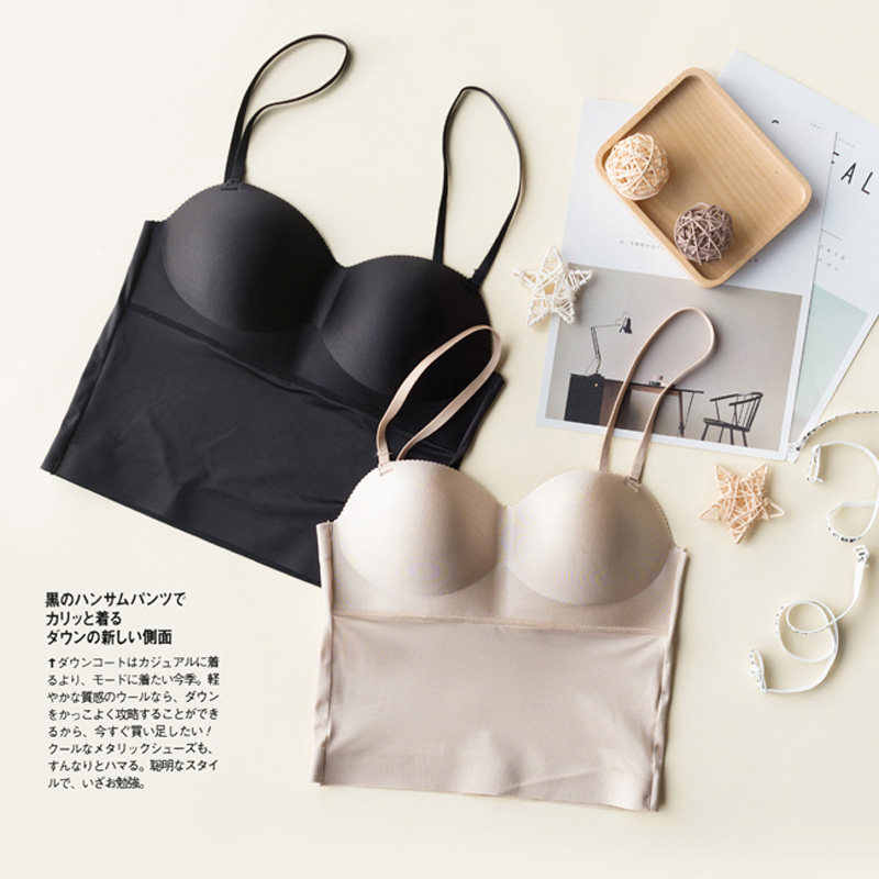 Steel-free ring beautiful back invisible bras shaped body clothes gathered a trace-free wedding dress underwear