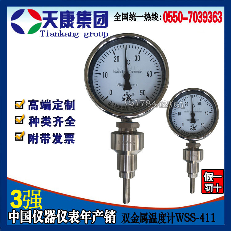 Anhui Tiankang Group bimetal thermometer WSS411 factory direct sales